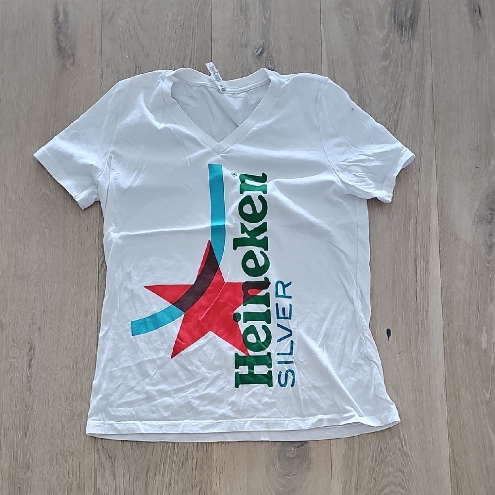 Heineken Silver Women's V-Neck T-Shirt